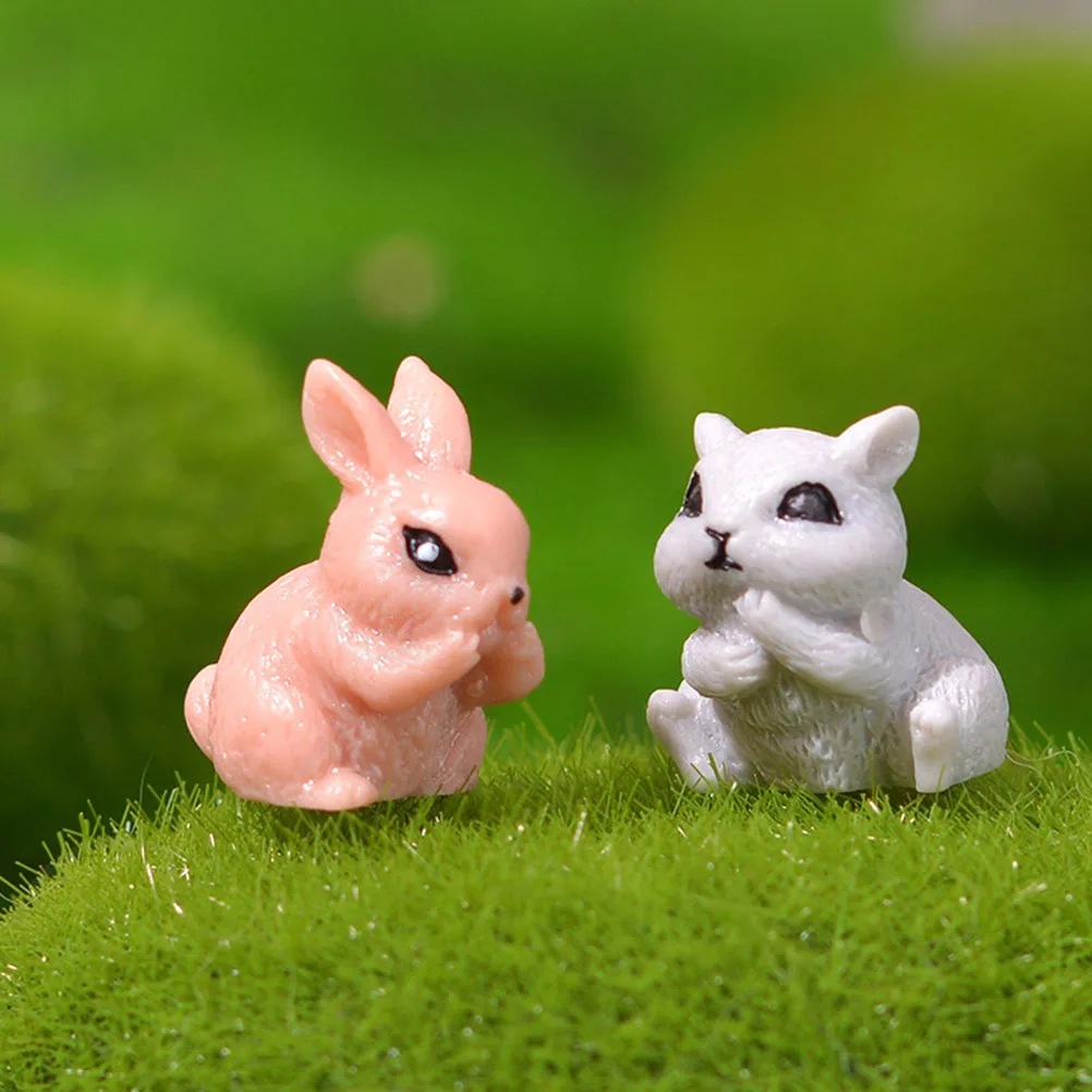 

14 шт. маленькие животные мини-украшения украшения садовые миниатюры из смолы фигурки