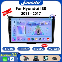 Jansite Android 12 Car Radio For Hyundai I30 Elantra GT 2011-2017 2 Din Multimedia Video Player 4G+WIFI Carplay Auto Stereo RDS