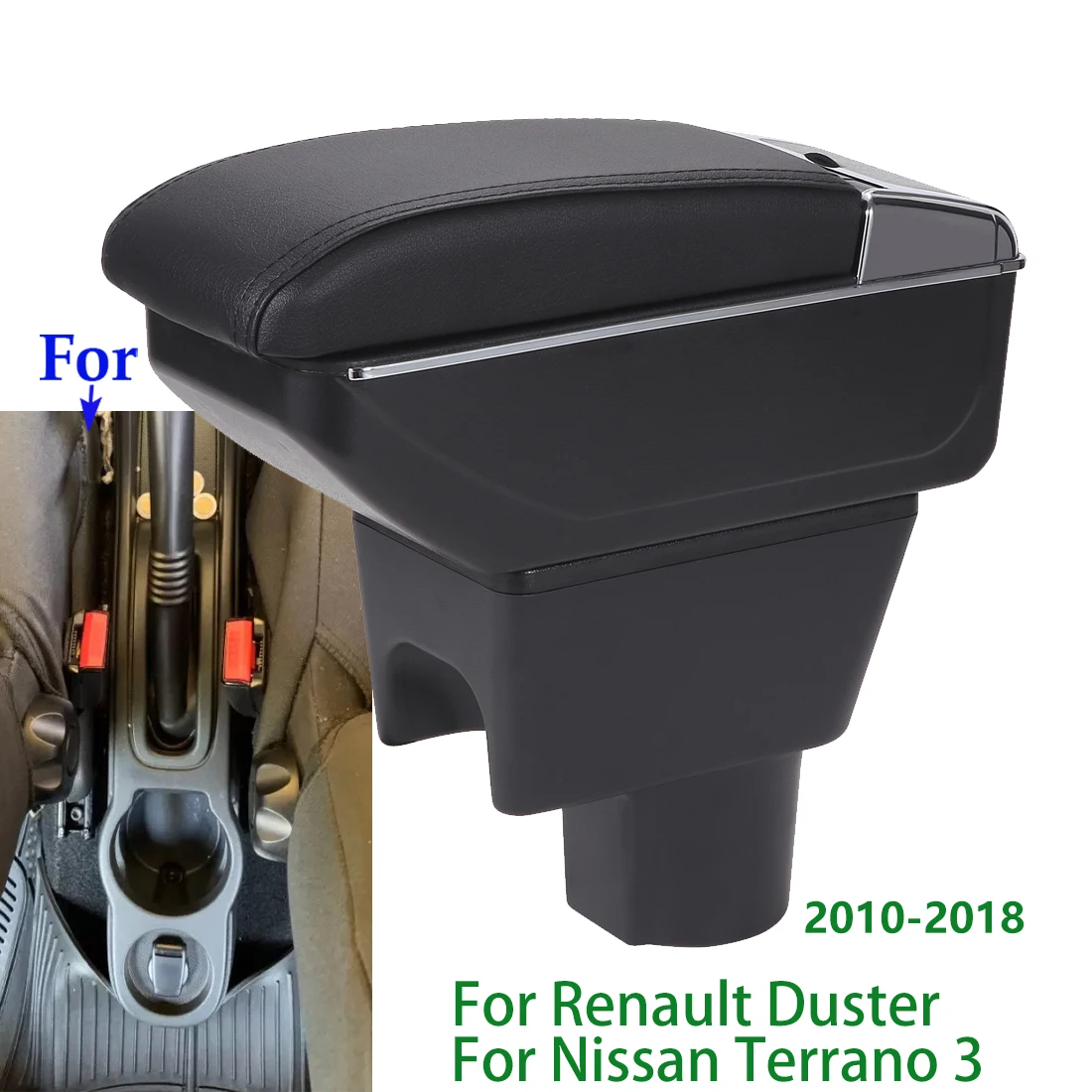 For Renault Duster Armrest Box For Nissan Terrano 3 Renault oroc Car Armrest Storage Box Interior details Bracing heighten