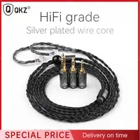 QKZ-Cable de actualización de auriculares Q1 MAX, soporte de 352 núcleos OFC, chapado en plata MMCX QDC KZ, Pin C, para QKZ HBB ZXT AS16 PRO ZSN PRO X PR1