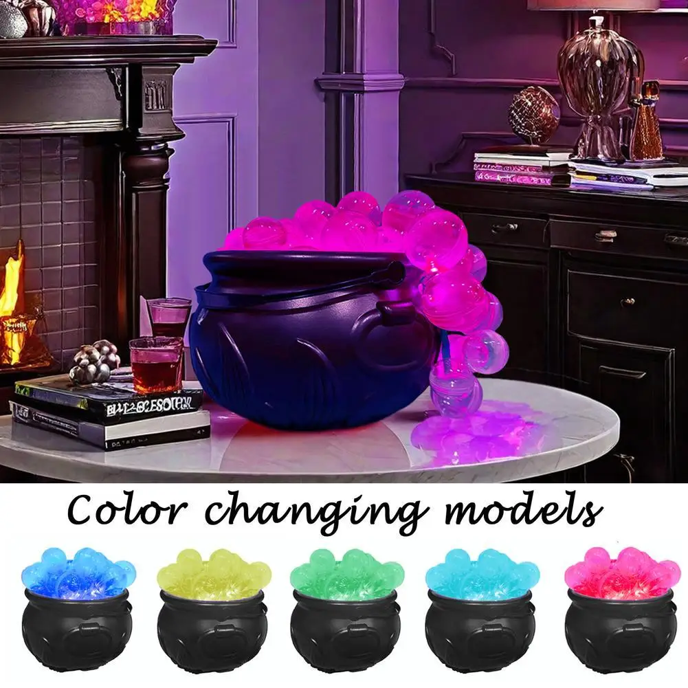 

Halloween Decorations Indoor For Home Kitchen Room Party Table DIY Bubbling Cauldron Set Hocus Pocus Party Spooky Vintage Decor