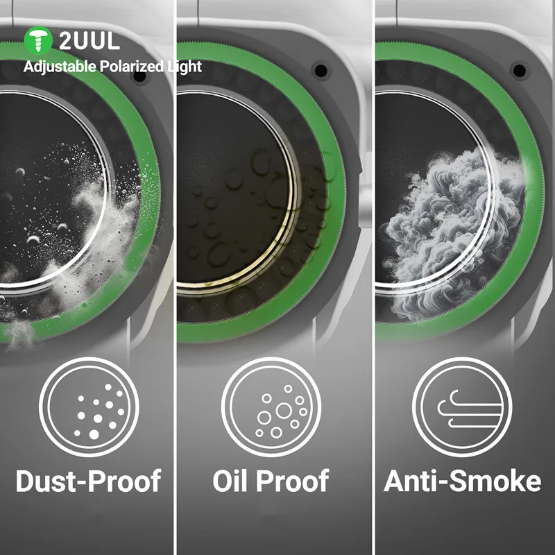 2UUL MS97 مصباح مستقطب قابل للتعديل للمجهر الهاتف المحمول اللوحة الأم لحام إصلاح مكافحة الدخان الضوء الأيمن
