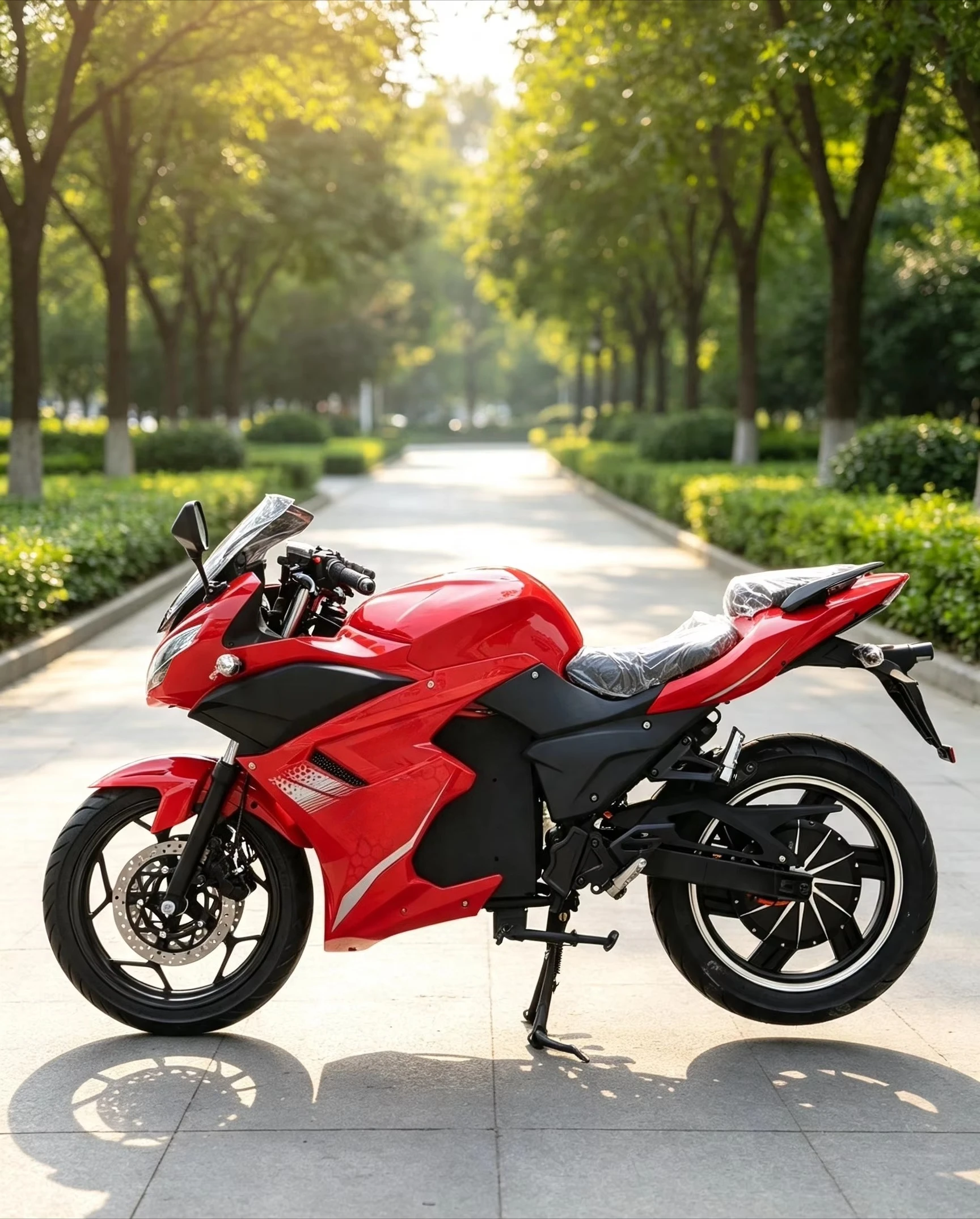 BSS2000W Powerful Fashion Electric Motorcycle High Speed, Scooter 72v20ah Lead Acid Battery Adult Use