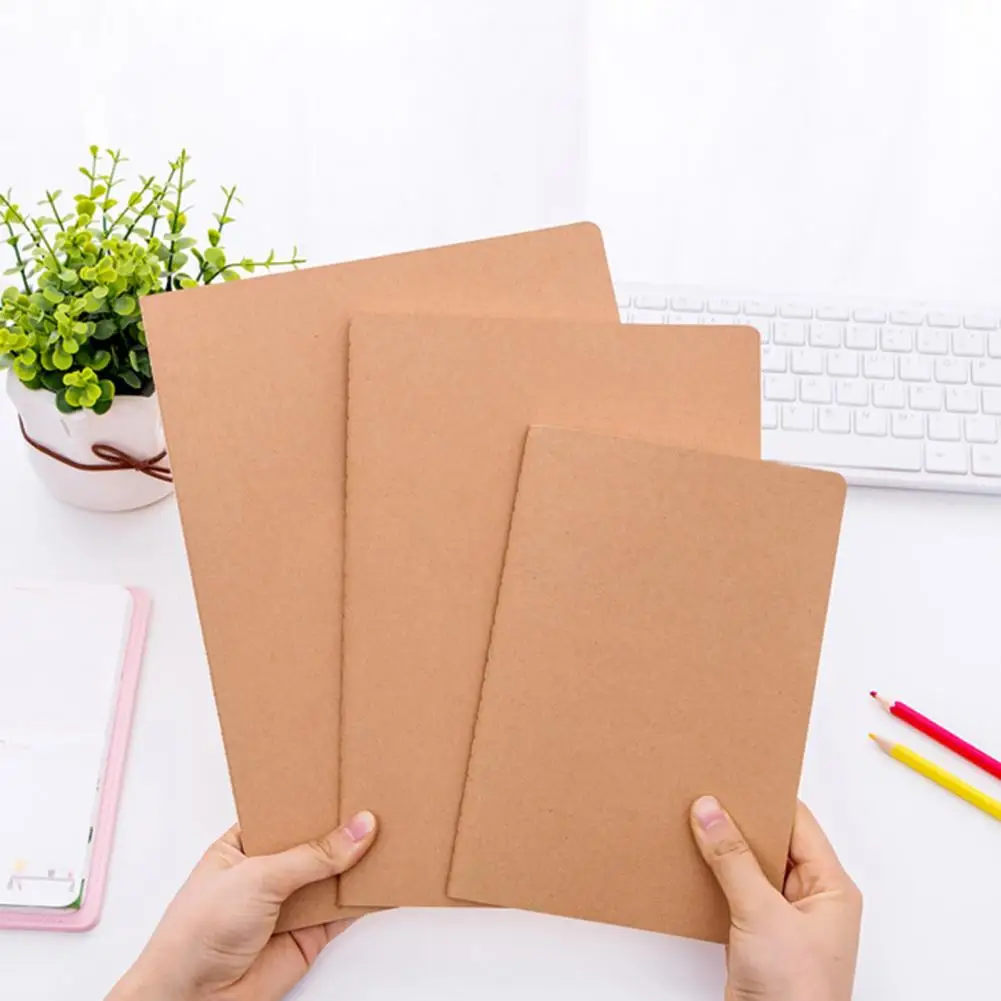 Cuaderno de encuadernación de costura Vintage, cuaderno de papel Kraft A4/a5/b5, páginas gruesas a Prueba de tinta, sin purga, papel Beige, Ideal para estudiantes