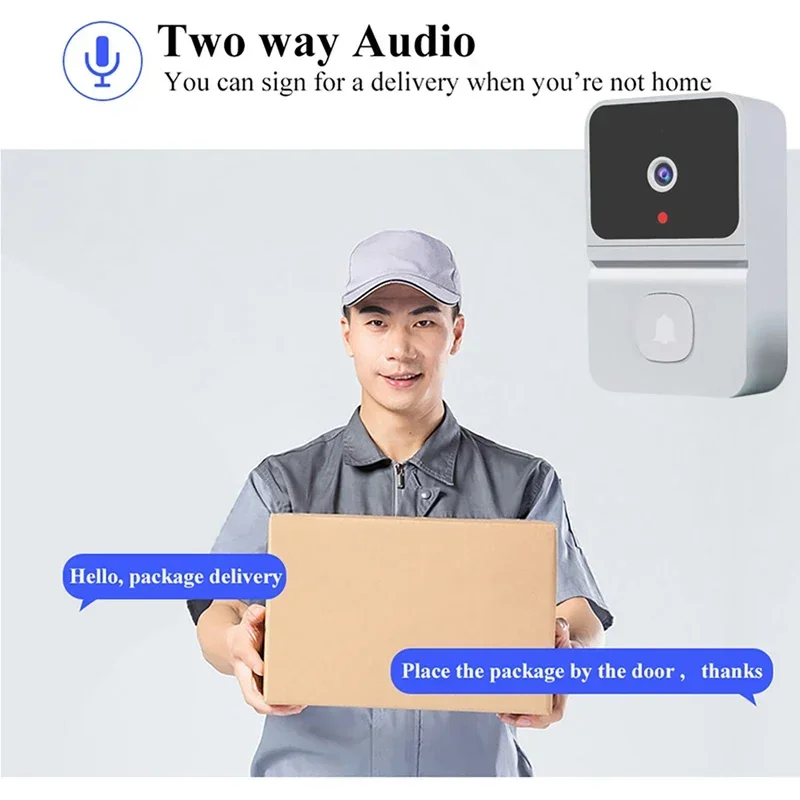 Wireless Smart Visual Doorbell 2-way Intercom Infrared Night Vision Remote Monitoring Security System Wifi Video Door Bell Cam