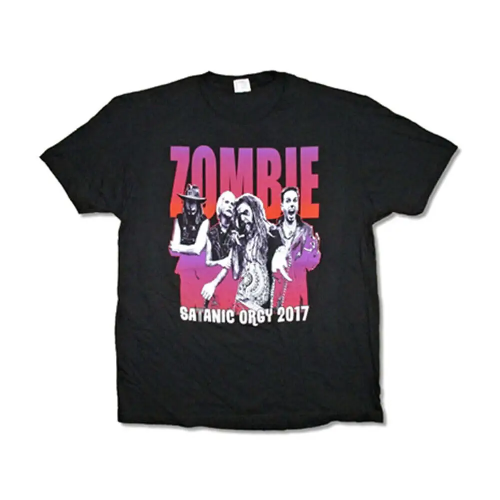 Men'S Rob Zombie Satanic Orgy 2017 Tour T Shirt Medium Black