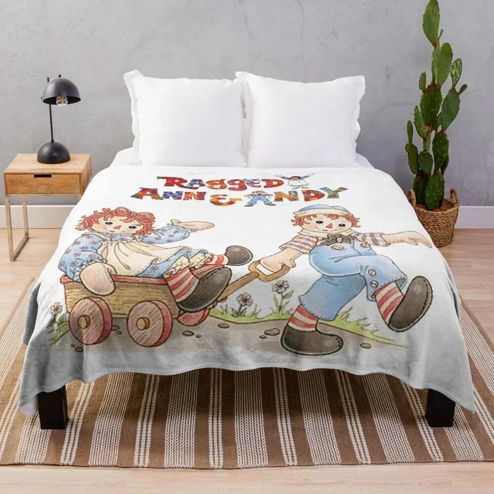 

Raggedy Ann And Raggedy Andy Throw Blanket Warm Comfortable Blanket Gift for Parents Friends