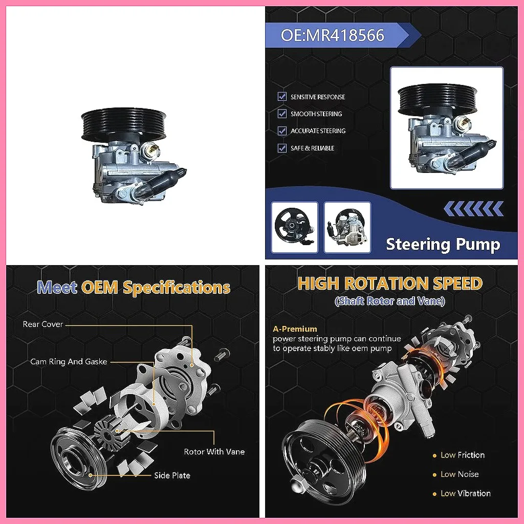 

Высококачественный насос гидроусилителя руля MR418566 для Mitsubishi L200 Pajero 2008-2013