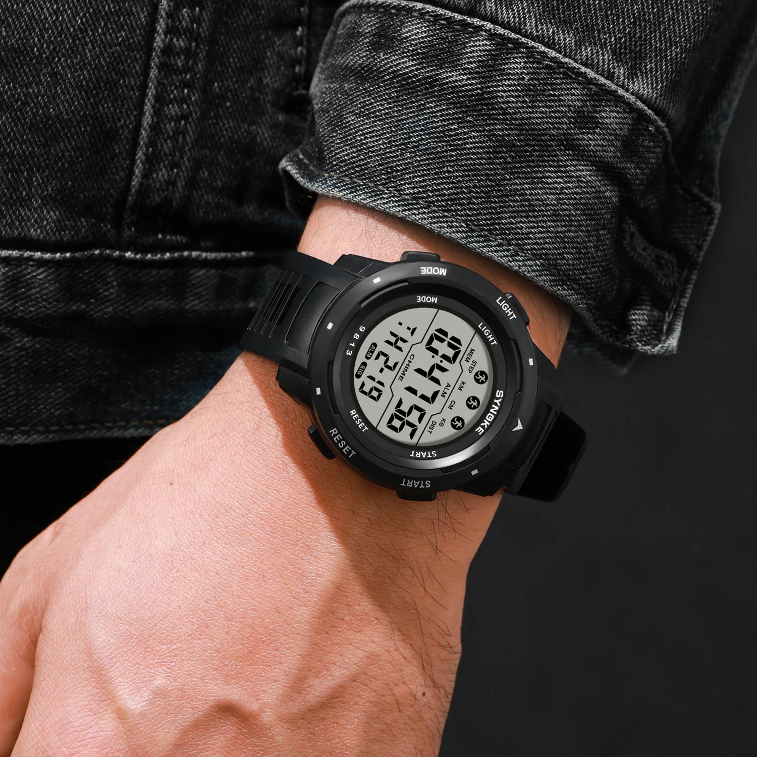 SYNOKE Sports Mens Watch Upgrade Movement Digital Big Dial Wristwatch 50M Waterproof Military Watch for Men Relogio Masculino