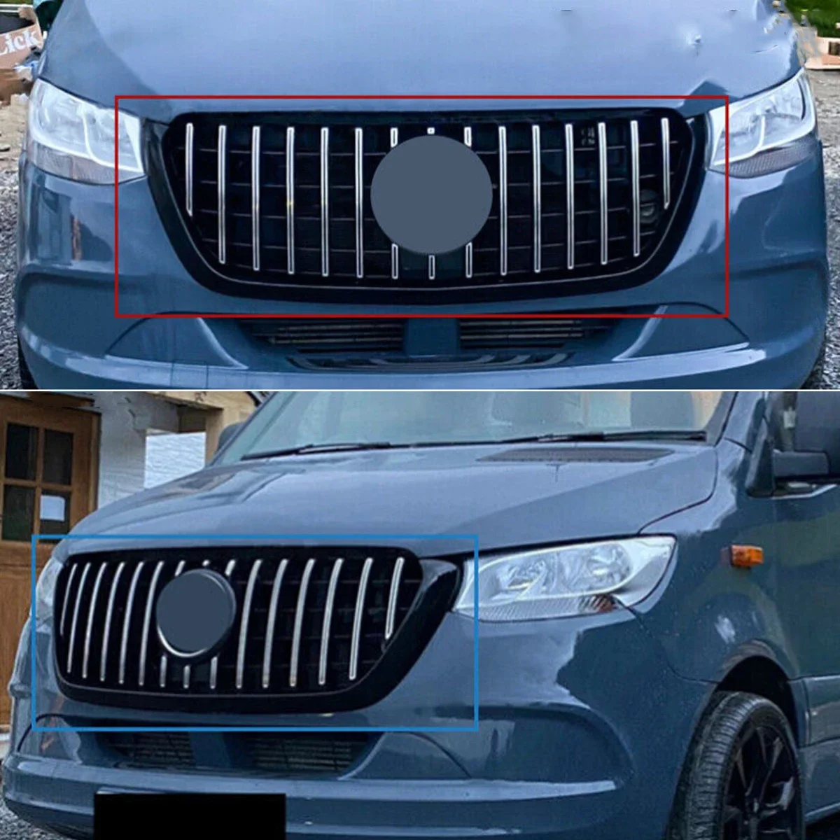 GT Style Front Grille For Mercedes Benz Sprinter W907 W910 2018 2019 2020 2021 2022 2023 2024