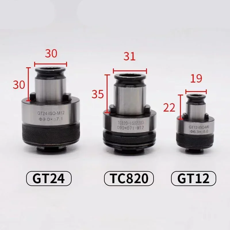GT12 GT24 TC820 Tapping Chuck Overload Protection Quick Change Tap Holder M2-M30 CNC Thread Tapping Tool Telescopic TappingChuck