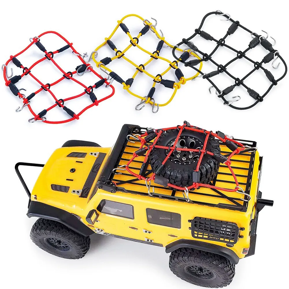 Rede elástica para bagagem com gancho para axial scx24 axi00001 axi00002 axi00005 axi90081 1/24 rc crawler peças de atualização de carro, a