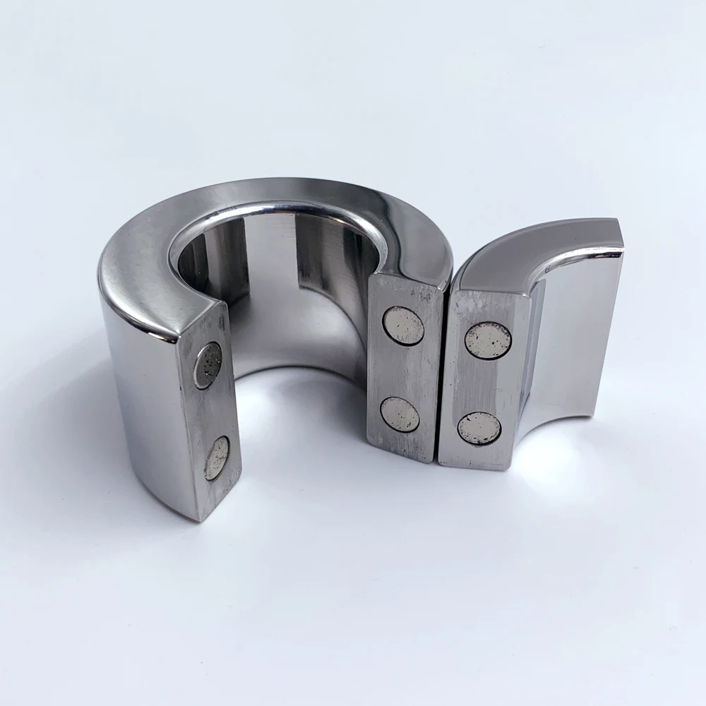 Metal Magnet Penis Rings Scrotum Weights Dick Exercise Bondage Male Sex Toys Time-Lapse Penis Rings