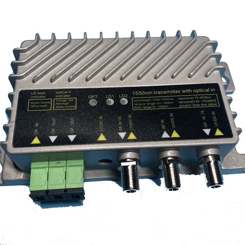 

Dual 16mw Optical Fiber Optic Transmitter Receiver 1550nm Used For Cable TV FTTH SC APC SC UPC Connectors 1310nm For Network