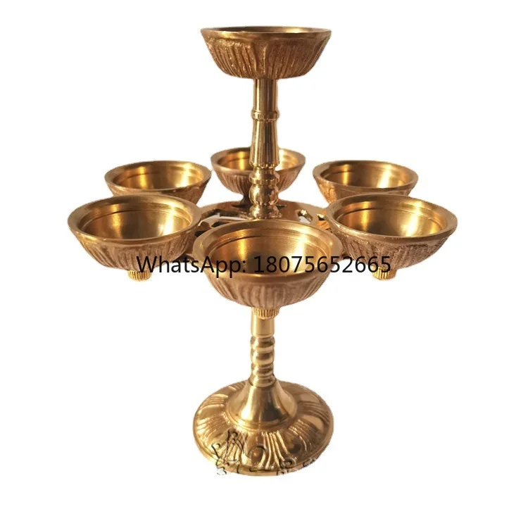 Imitation glass seven-star lotus butter stand household lamp candle holder