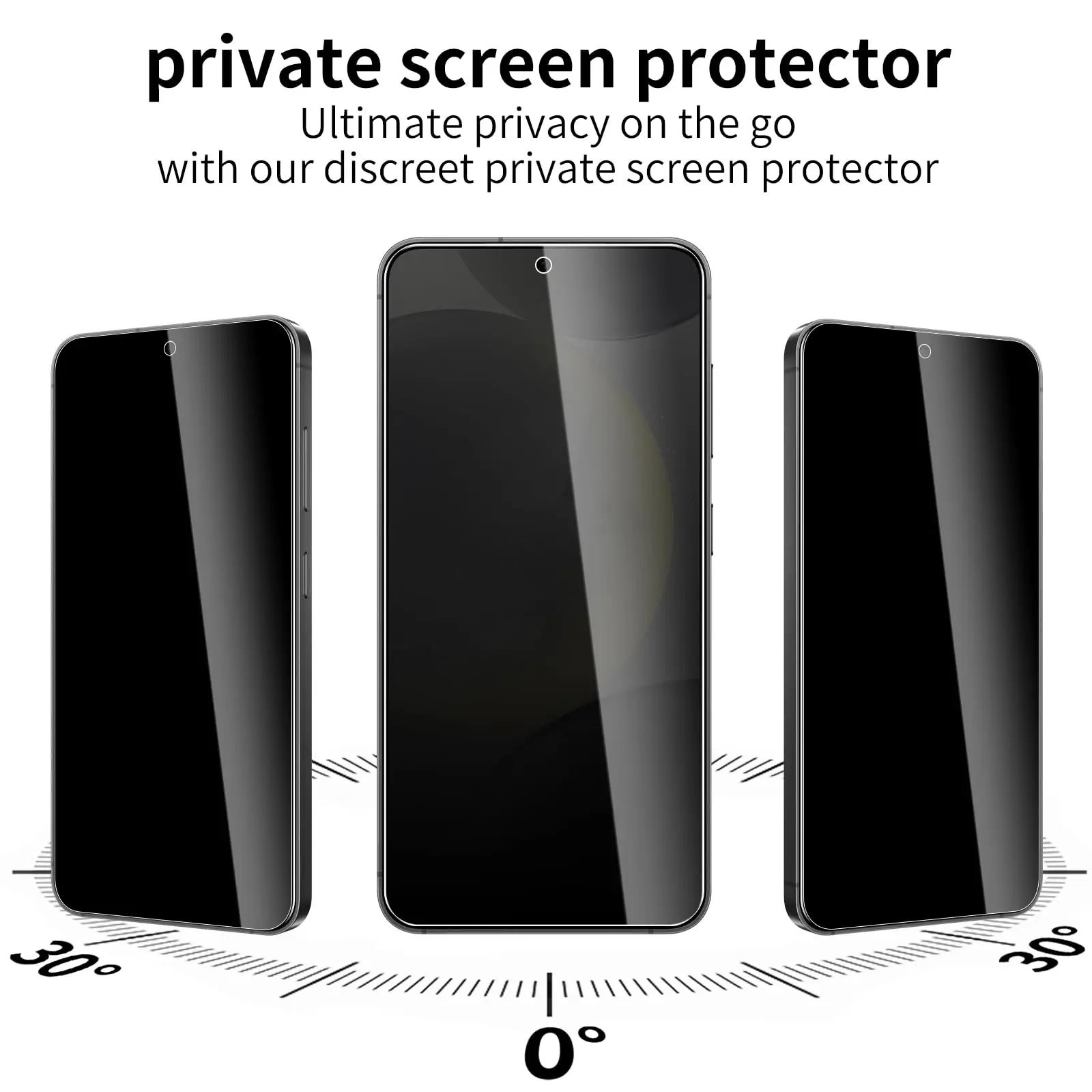 Sichtschutz aus gehärtetem Glas für Samsung Galaxy S24 S23 Plus, Anti-Spionage-Displayschutz, Fingerabdruck-Funktion für Samsung S22 S21 S25 – Detail 7