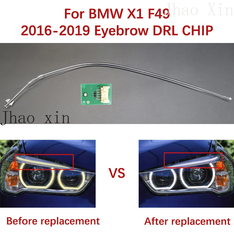 Lamp Tube Daytime Running Lights Suitable for BMW X1 F49 Eyebrow White Light 2016-2019 Car Headlights DRL CHIP Angel Eye Ballast