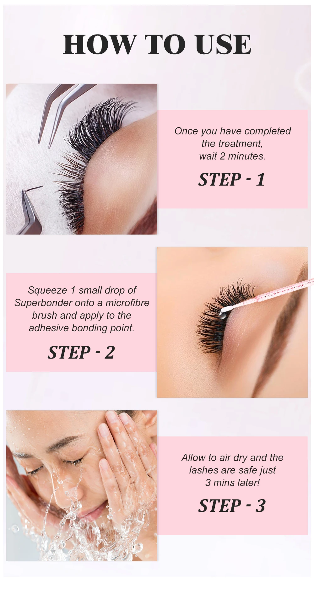 NATUHANA Super Bonder für Wimpernverlängerungen Schnell Trocknender Wimpernkleber-Versiegler, Reduziert Dämpfeirritationen, Langanhaltende Fixierung – Detail 9