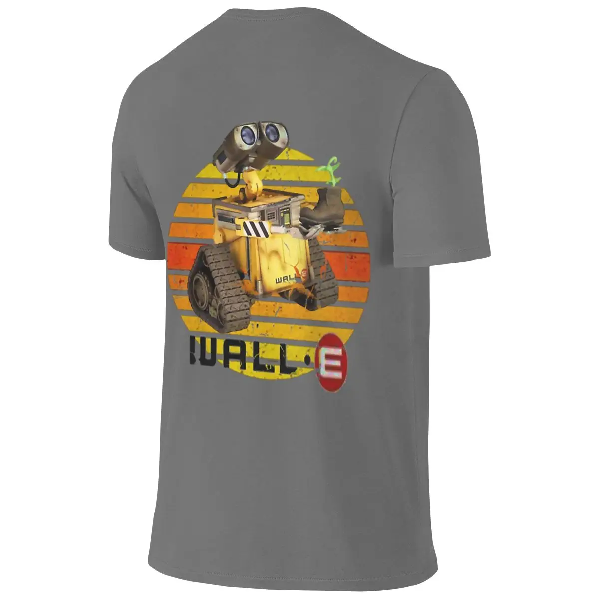 Retro Walle Crew Neck Reversible T-shirt Casual And Loose Seamless Splicing Basic Tee