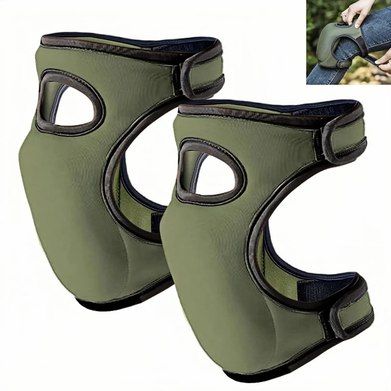 Adjustable Breathable Knee Pads Thick Foam Dual Strap Ergonomic For Tile Laying Floor Scrubbing Mechanical Work Yoga Outdoor