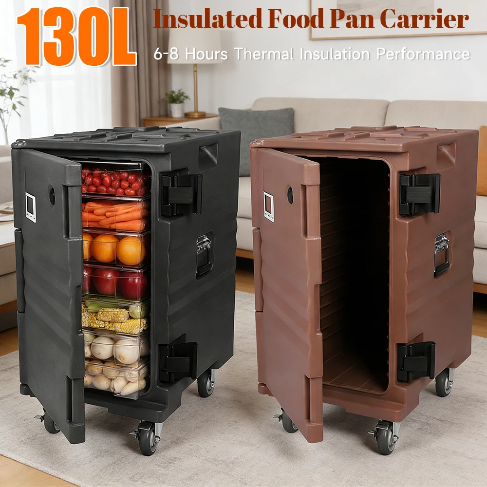 

118QT Front Insulated Food Pan Carrier and Warmer, Front-Loading with Handles for Catering Restaurant Canteen Family Party