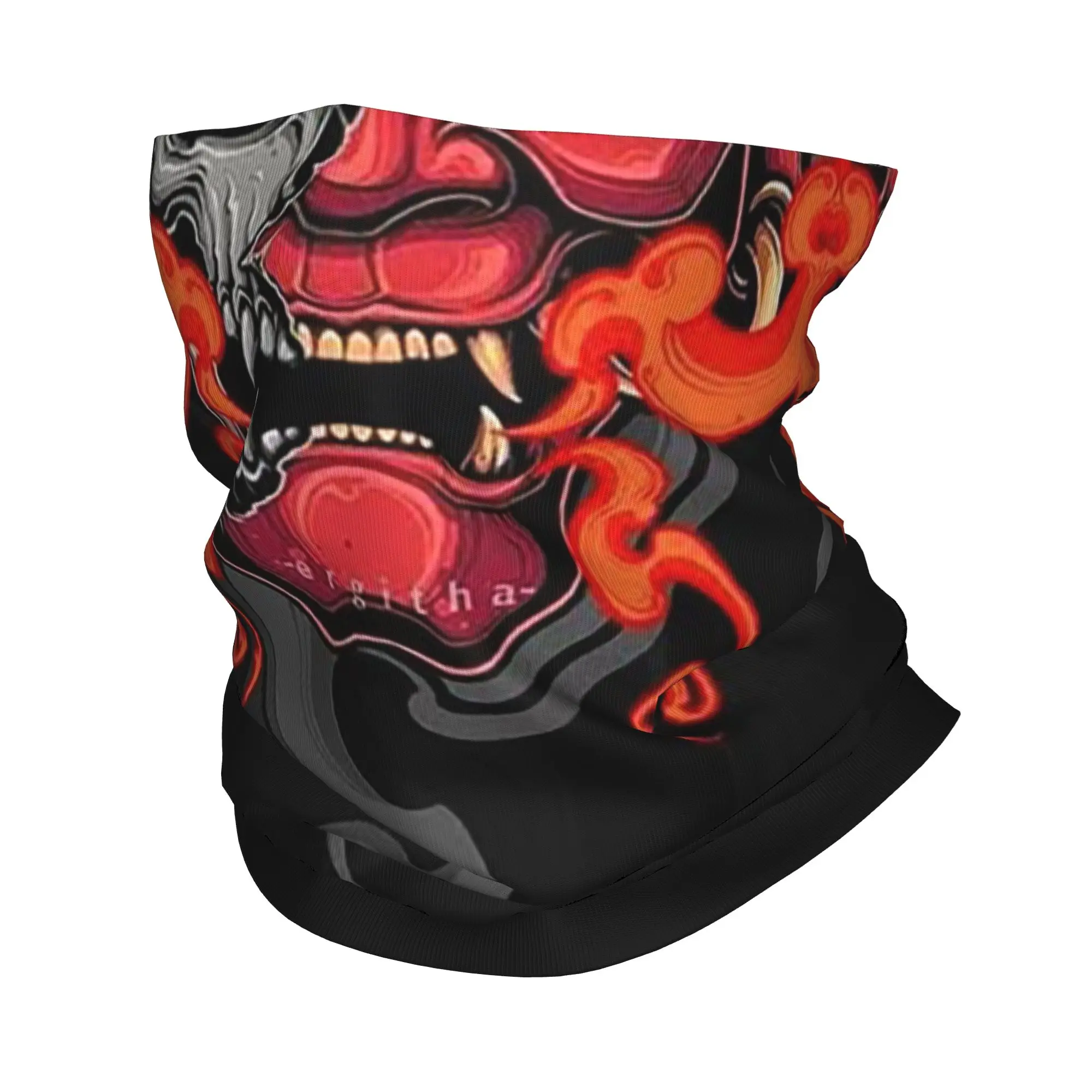 

Oni Demon Gaiter Japanese Samurai Ronin Face Bandana Neck Gaiter Printed Wrap Scarf Face Mask Running For Men Women Washable