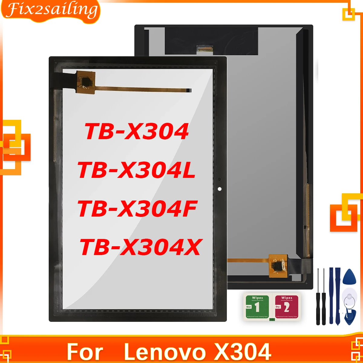 

10.1" LCD Or Touch For Lenovo Tab 4 X304 TB-X304L TB-X304F TB-X304N/X Display Matrix Module TouchScreen Panel Digitizer Assembly
