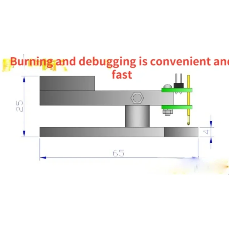 Burning program Fixture debugging download Pogo pin spacing 1.27mm-6P 6 feet 50mil