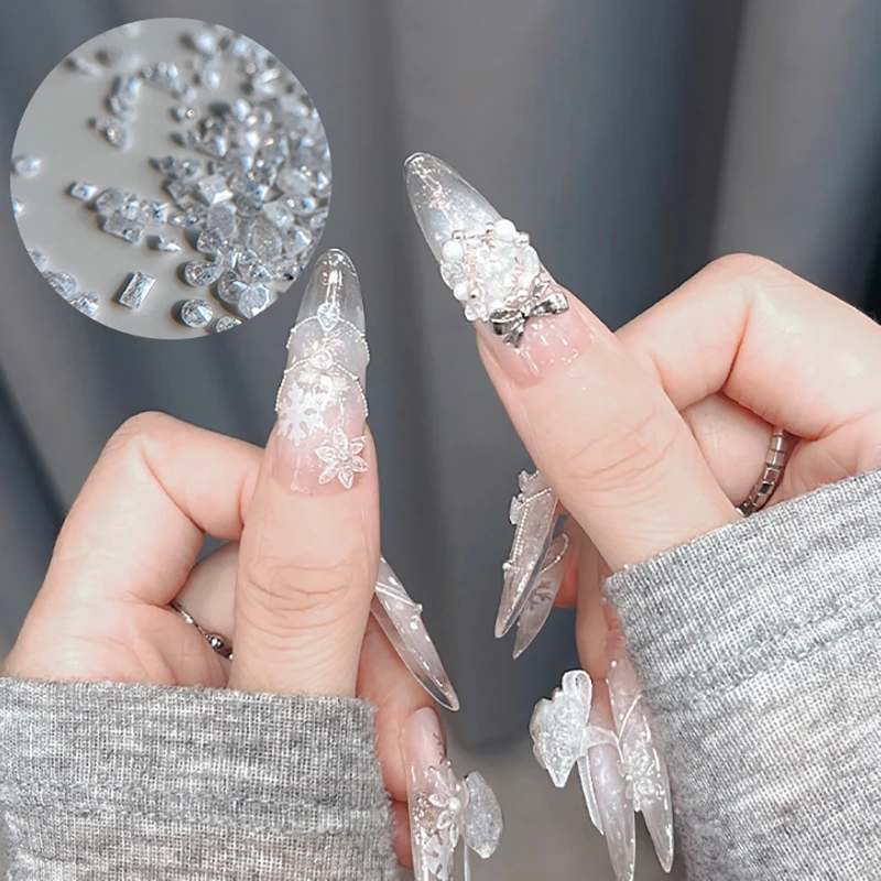 10/50 قطعة بلورات مسمار أجزاء ثلاثية الأبعاد انعكاس فاخر مسطح القاع سحق حجر مسمار الراين لتقوم بها بنفسك لامعة مسمار الملحقات