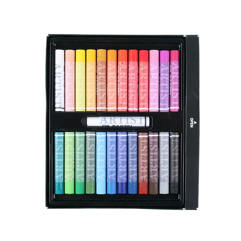 12 ~ 48 Kleuren Zachte Oliepastels Verfset, Professionele Schilderkunst Graffiti Macaron Kunstkleurpotloden Wasbare Ronde Kunstbenodigdheden