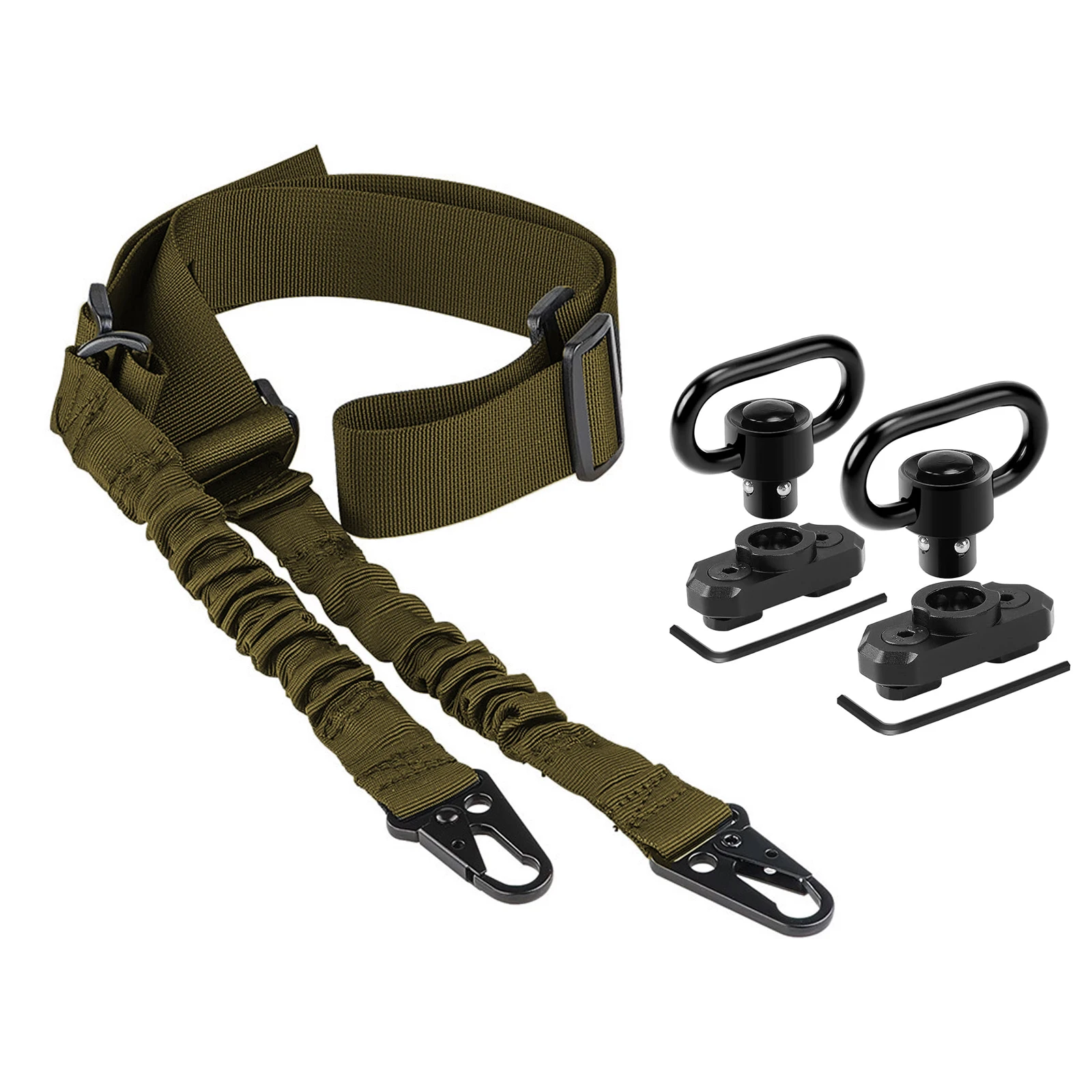 

2 Point Sling Shoulder Strap Outdoor Rifle Sling Shoulder Strap Metal Buckle Belt Hunting Accessories