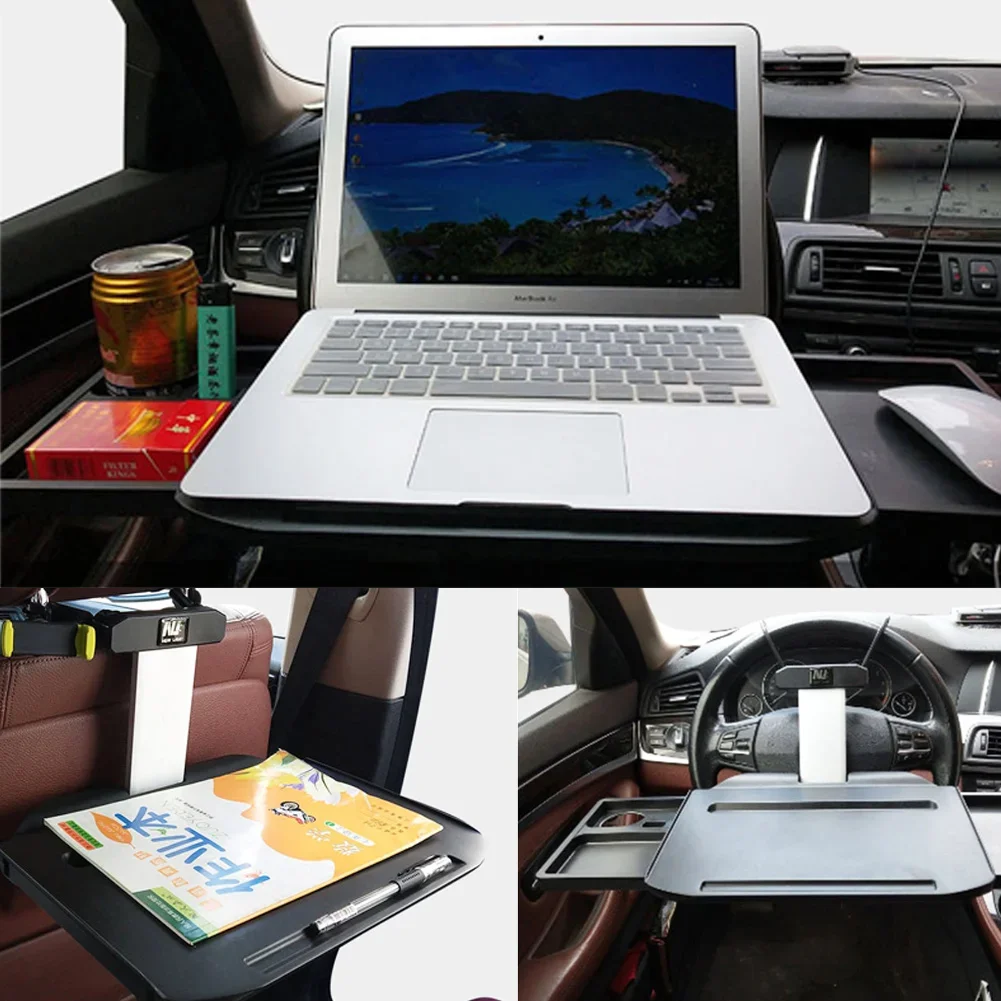 Foldable Extendable Hidden Drawers Car Laptop Mount Eating Desk Multi-Functional Tablet with Phone Holder Fits Most Vehicles