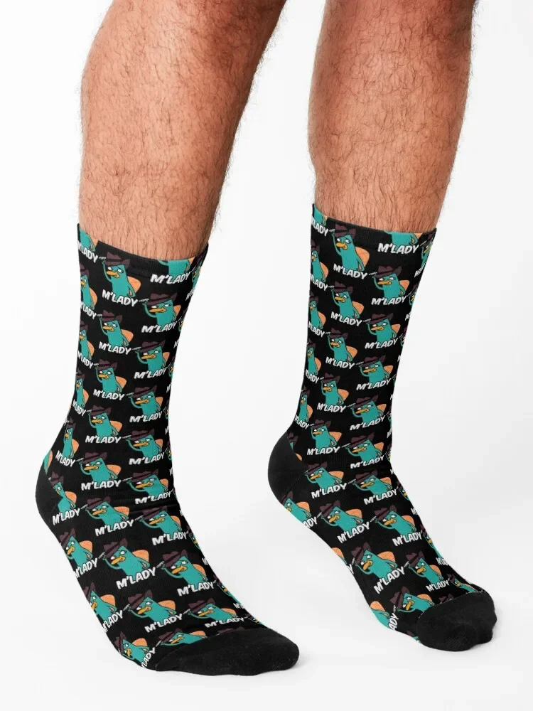 Perry Platypus - M_Lady Socks cartoon Stockings compression christmas gift Men's Socks Women's