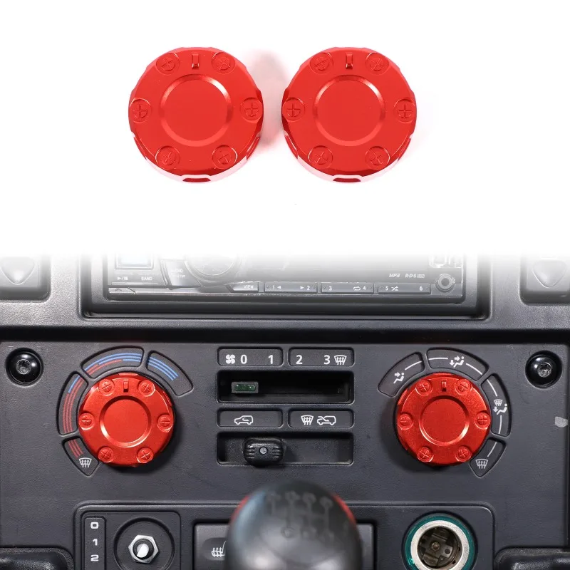 

Aluminum Alloy Dashboard Air Conditioning Control Knob Cover For Land Rover Defender 2004-2018 （Mecha）Car Interior Accessories