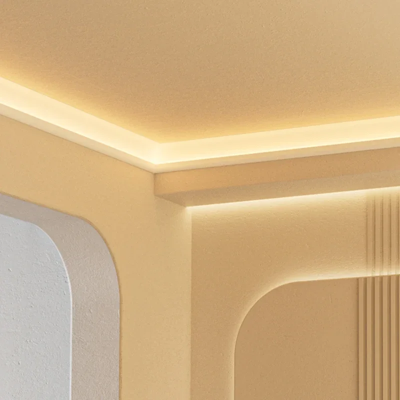 Free Open Ceiling Aluminum Led Profile 2M Living Room Top Corner Linear Lights Hard Bar Strip Lighting