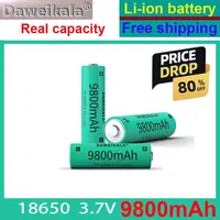 2025 New 18650 3.7V 9800mAh Rechargeable Battery for Flashlight Torch Headlamp Li-ion Rechargeable Battery Drop Free Shipping