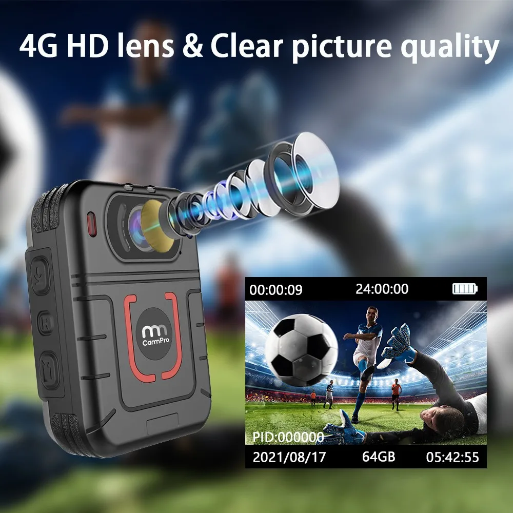 Ambarella A7LA50 Safe Cam Recorder Advanced High Tech Video Recording Flash Light 1296P Waterproof IP66 Body Worn Camera