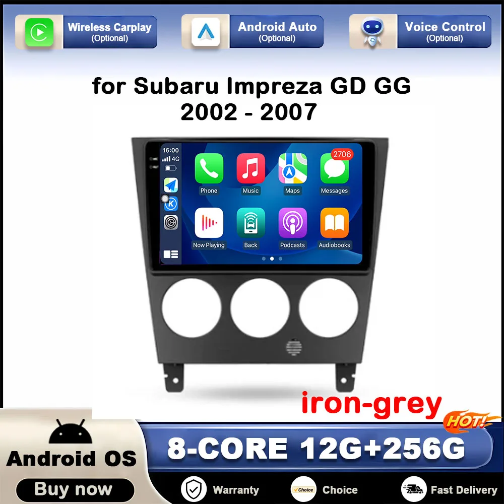 

GPS Navi for Subaru Impreza GD GG 2002 - 2007 Car Video Multimedia Player Android Auto 2.5D Touch Screen DSP Stereo BT NO 2 Din