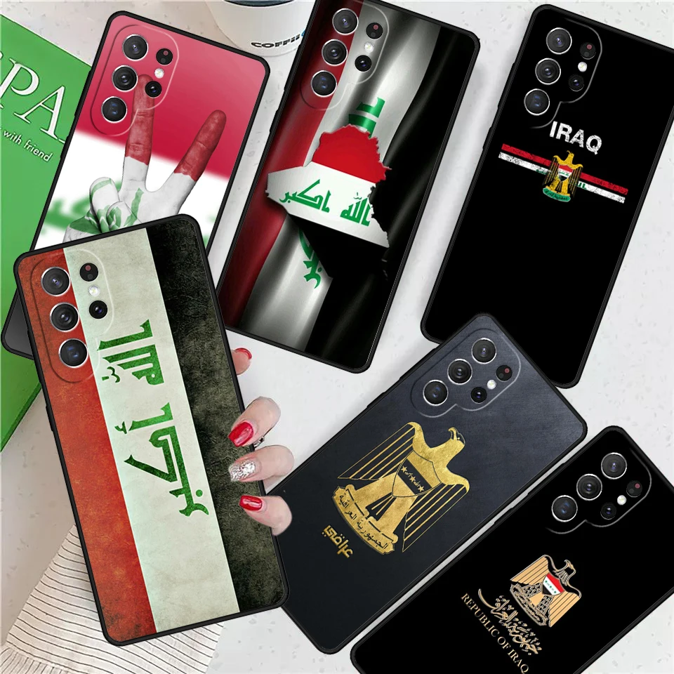 Iraqi Iraq National Flag For Samsung Galaxy S24 Ultra S21 S22 S8 S9 S10E Note 10 20 Plus FE S23 Phone case Cover Coque