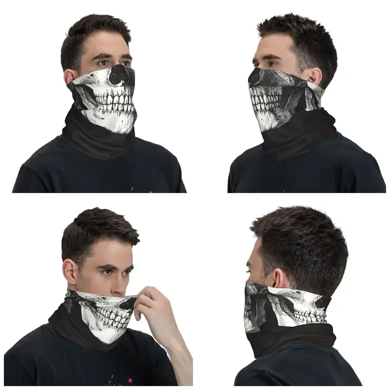 Scary Skull Evil Smile Bandana Neck Warmer Men Women Winter Hiking Ski Scarf Gaiter Horror Halloween Face Cover