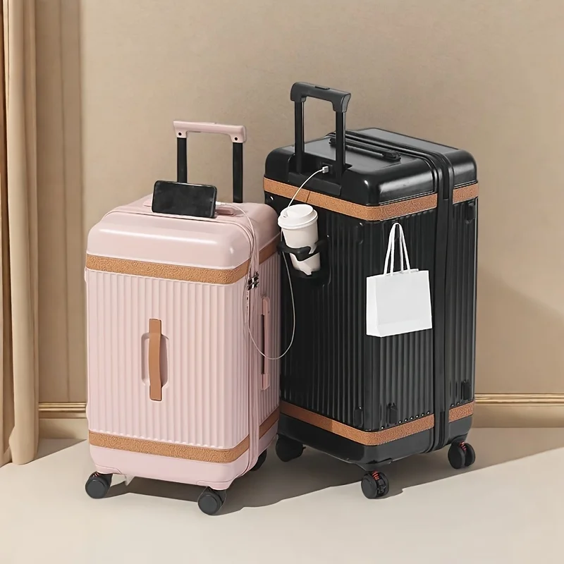 

Heavy-Duty Large Capacity Suitcase with TSA Lock PC+ABS Hardshell Luggage,360° Silent Wheels Adjustable Handle,USB Charging Port