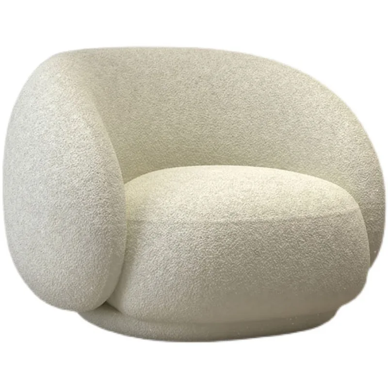 

Modern, simple, lamb wool, curved, fabric, sofa, small apartment, design, creativity