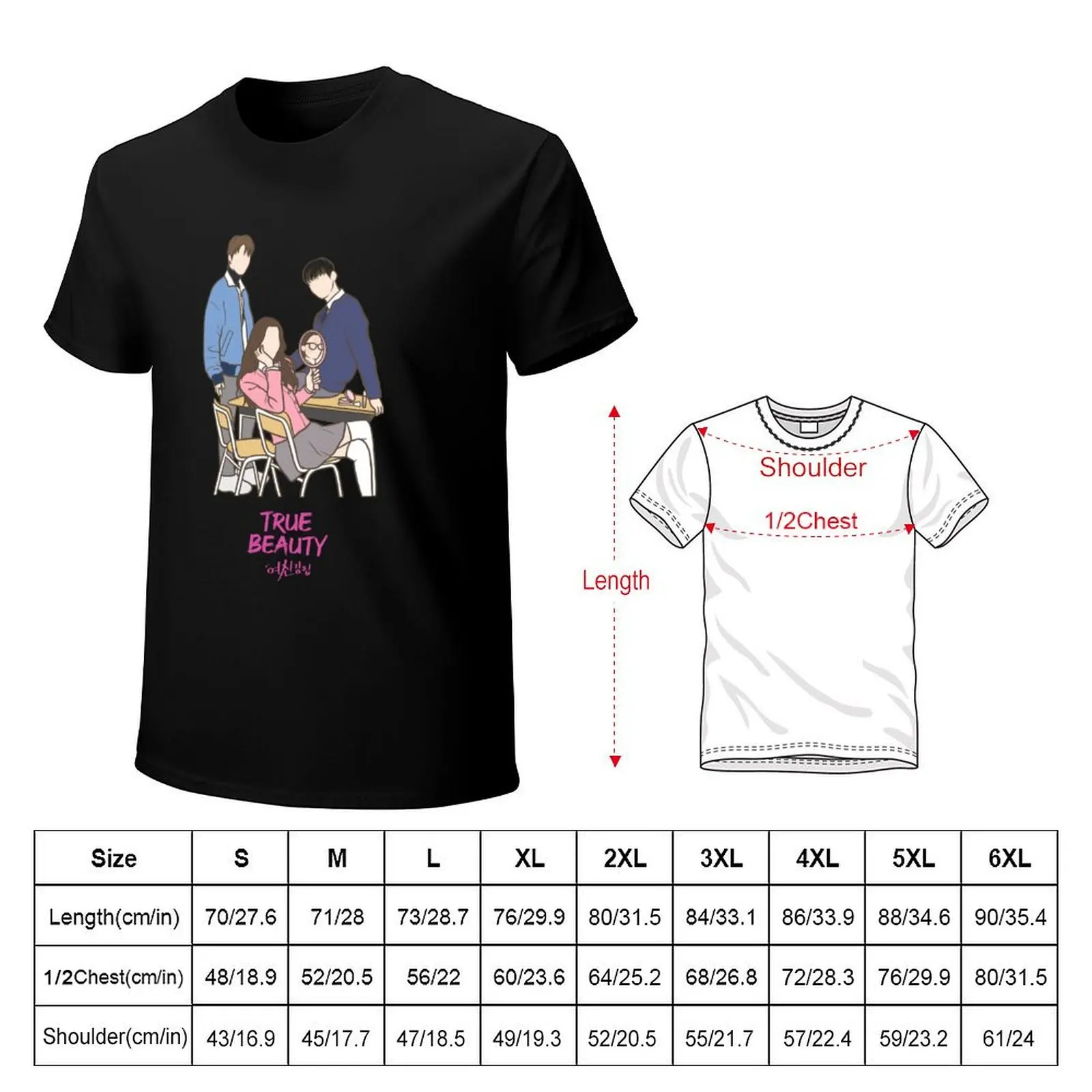 True Beauty Poster, Kdrama Fanart, High School Romance Merch T-Shirt vintage anime shirt plain sports fans men workout shirt