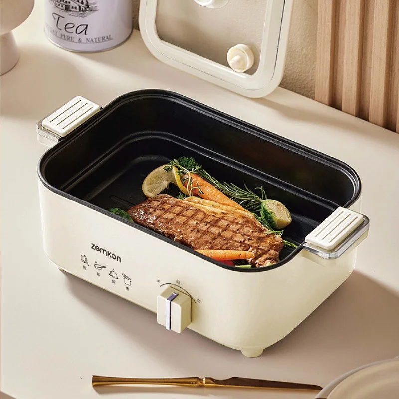 5L Electric Cooker Multi-functional Non-stick Electric Wok Home Large-capacity Hot Pot 2 Gear Temperature Adjust Frying Pan 220V