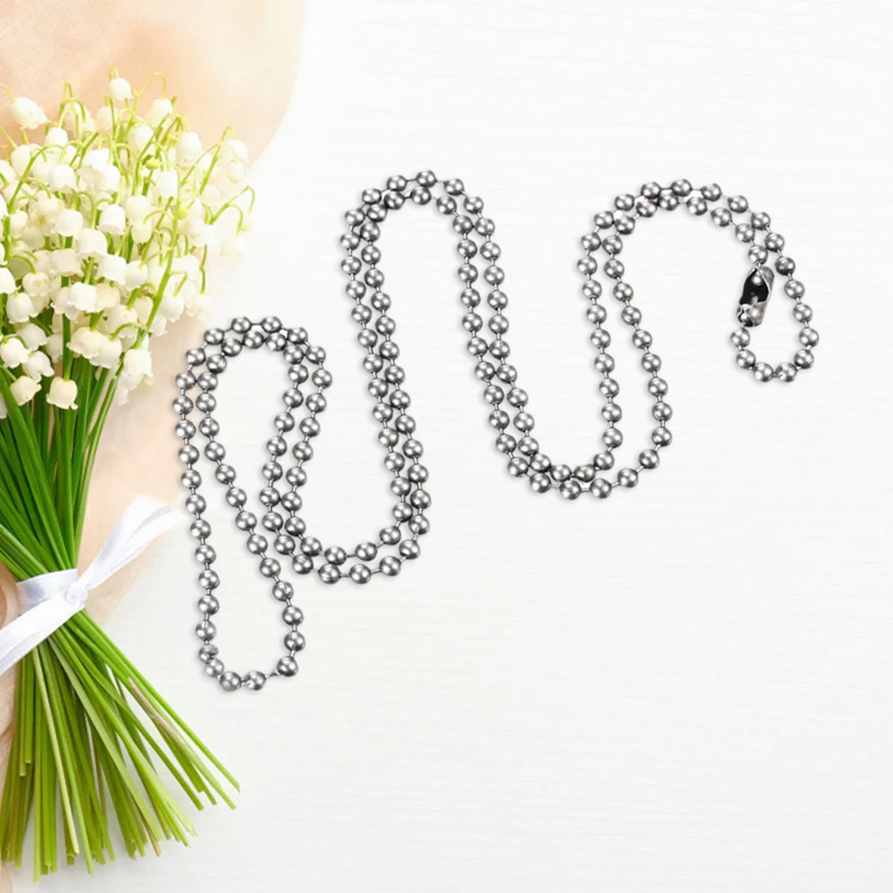 

1 комплект, шариковая цепочка из нержавеющей стали, ожерелье из бисера, изготовление ювелирных изделий, подвеска, бирки, брелки, ремесленные проекты, прочный, элегантный дизайн
