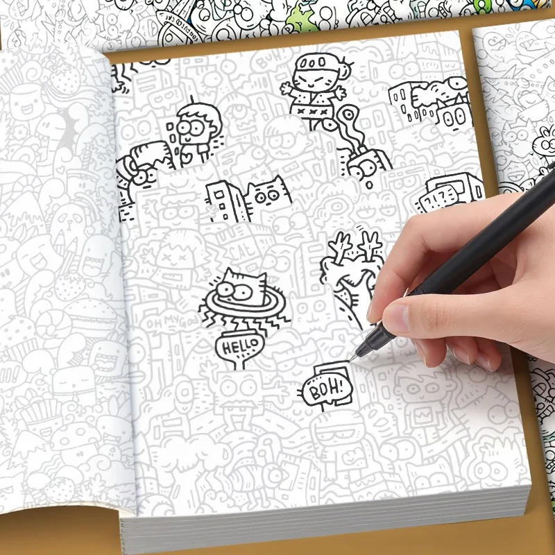 1 PCS Decompression Graffiti Book Containing Exquisite Graffiti Patterns for You to Trace and Color Aiming to Provide Creativity