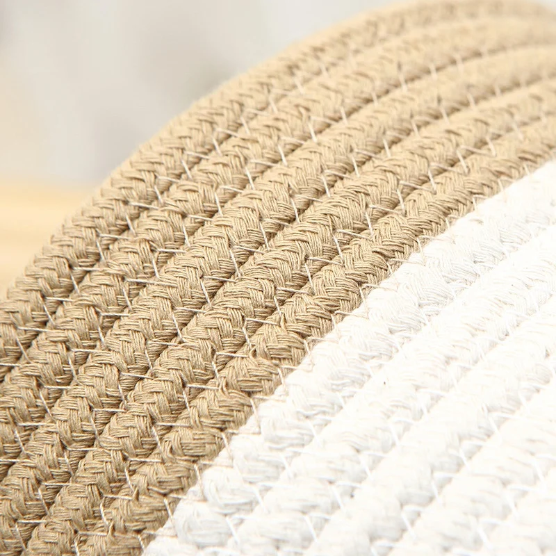 Premium Woven Algodão Corda Cesta De Lavanderia, Cobertor De Armazenamento, Sala De Estar
