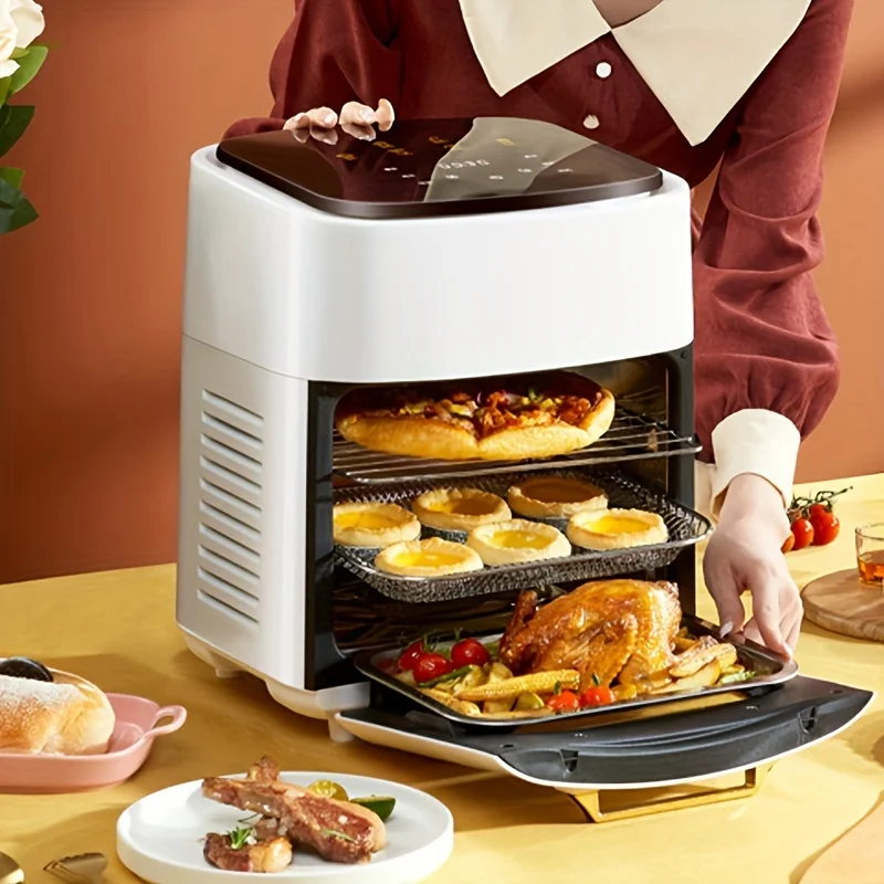 Family-Size 15L Air Fryer: Versatile, Smoke-Free Cooking with Intelligent Controls & Easy Clean-Up