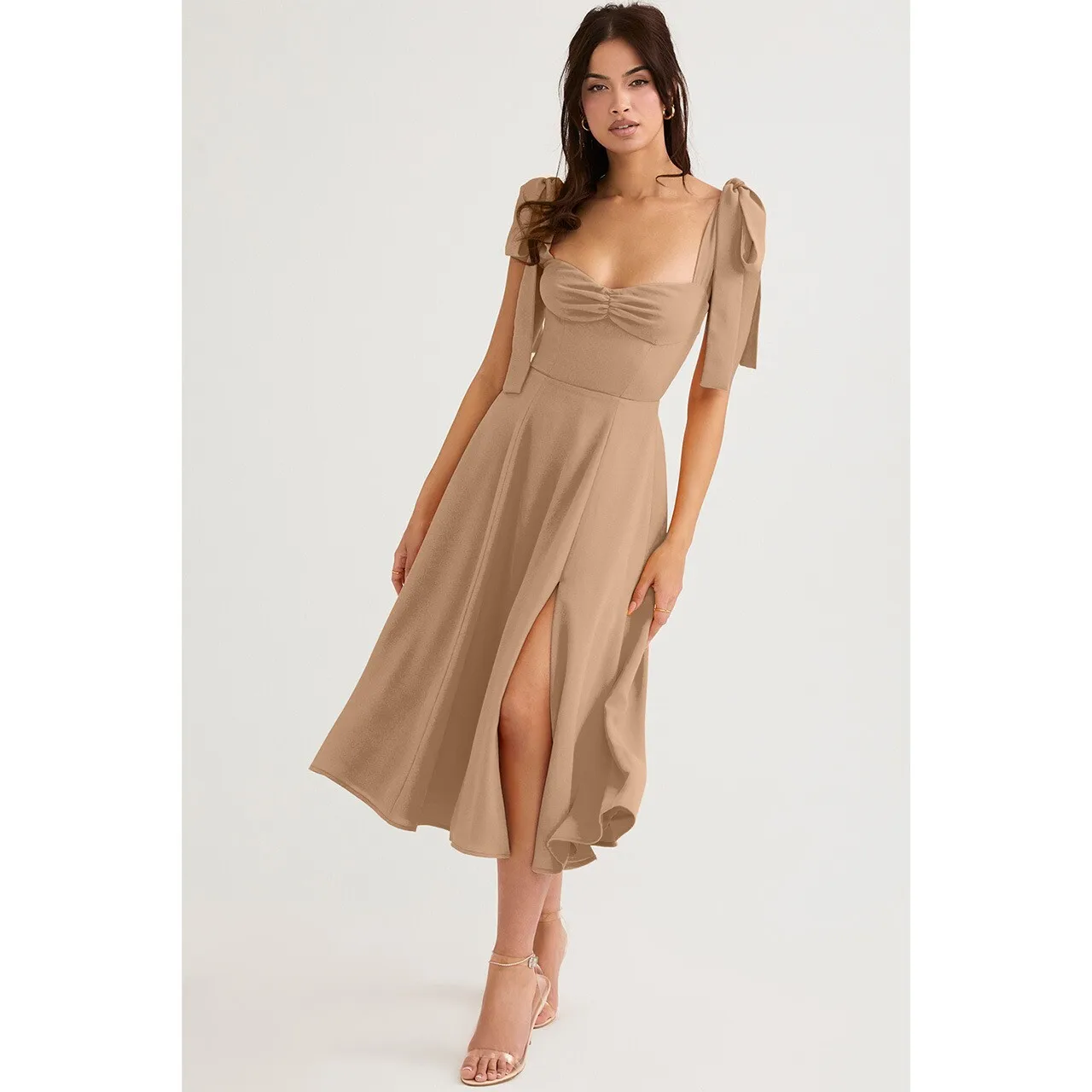 

2025 Spring/Summer New Solid Color Sexy Lace Fashion Style Strap Dress 22044