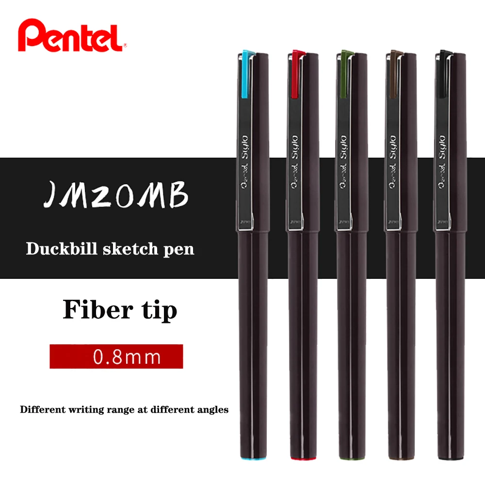 Japanese Pente Stylo Duckbill Pen Sketch Pen JM20-A Fiber Pen Head Hand-Painted Hook Pen Sketch Stationery Smooth Quick-Drying